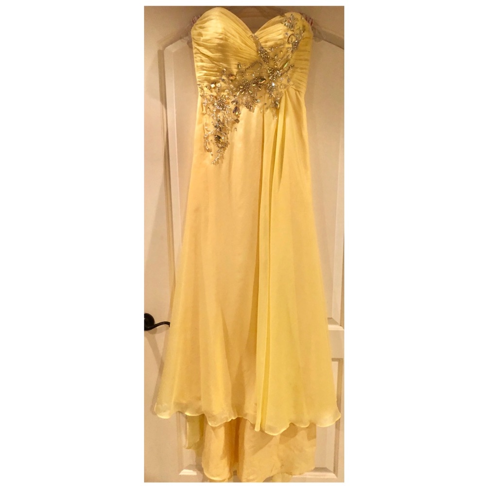 Yellow Elegant Evening Dress (8)